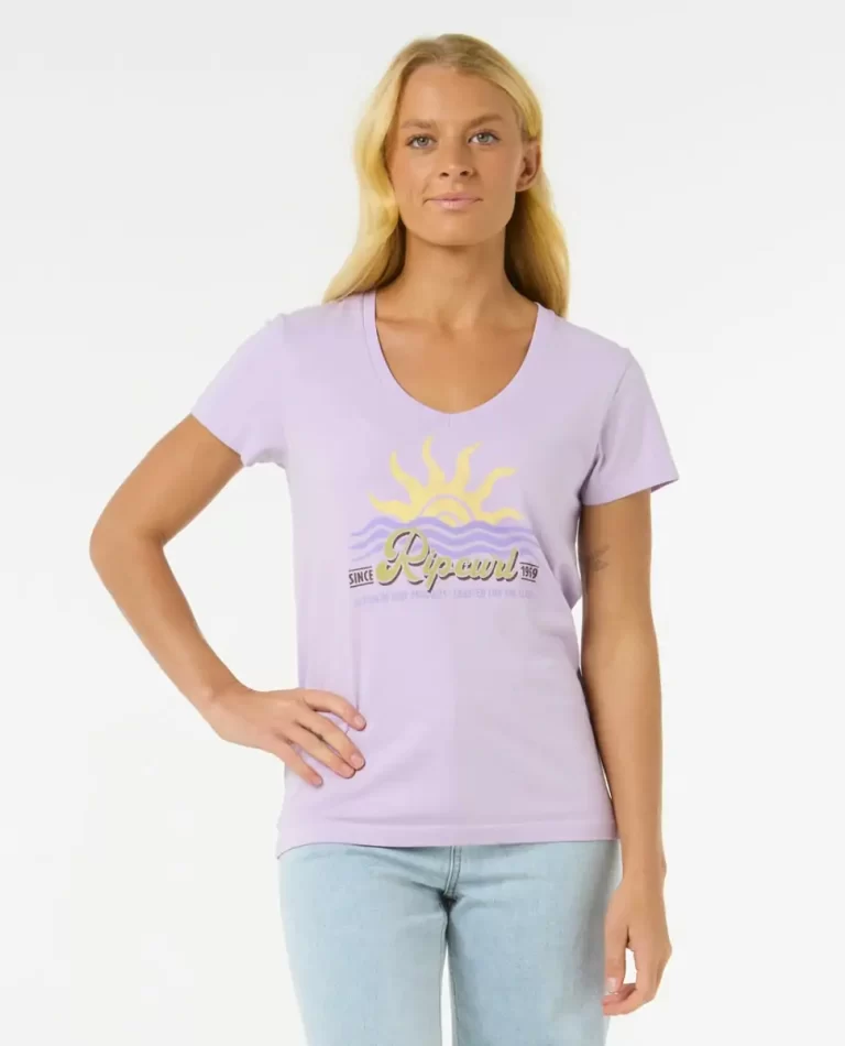 Cala V Neck Tee Women Tees & Tanks Rip Curl