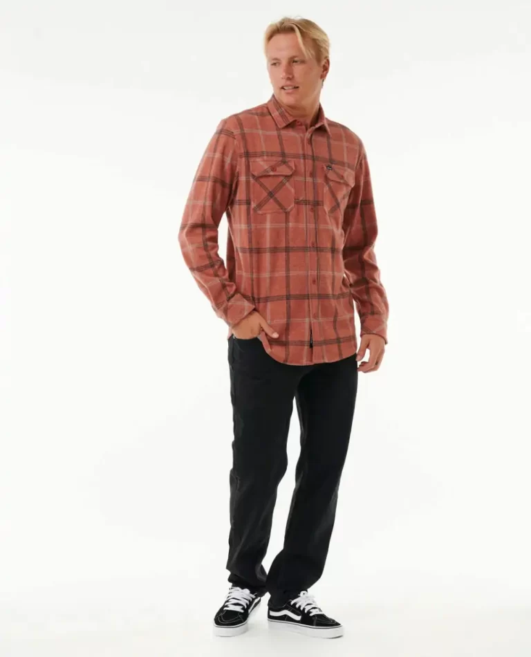 Clothing Grid Long Sleeve Shirt Mens Rip Curl - Image 4