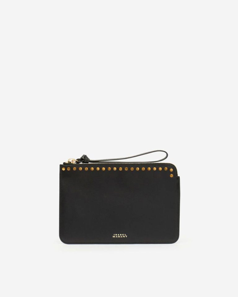 Clutches & Small Leather Goods Black Isabel Marant Flat Pouch Clutch Women - Image 3