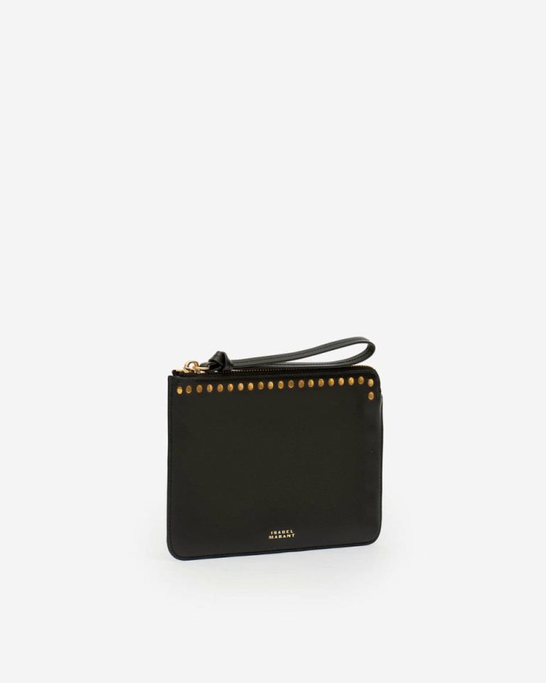 Clutches & Small Leather Goods Black Isabel Marant Flat Pouch Clutch Women