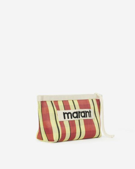 Clutches & Small Leather Goods Women Red-Yellow Powden Bag Isabel Marant