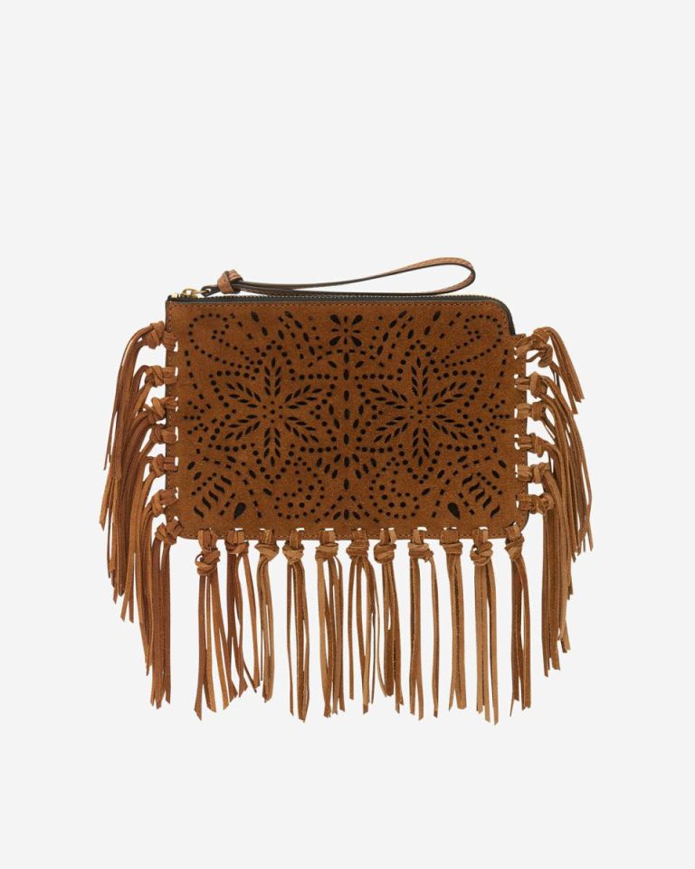 Cognac Clutches & Small Leather Goods Women Flat Pouch Clutch Isabel Marant - Image 3