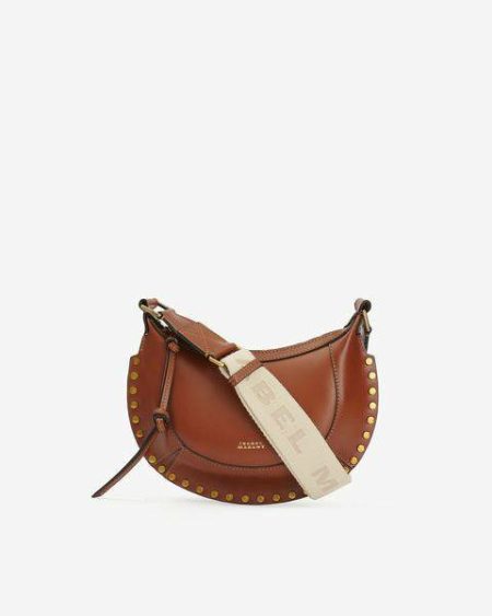 Cognac Oskan Family Women Mini Moon Bag Isabel Marant