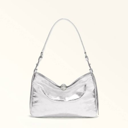 Color Silver Women Furla Sfera Soft Shoulder Bag M Shoulder Bags
