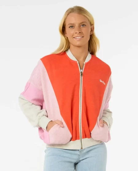 Colour Block Zip Through Rip Curl Hoodies & Fleece Women