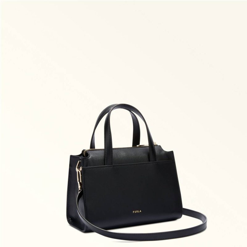 Crossbodies Nero Furla Nuvola Boston Bag S Women - Image 3