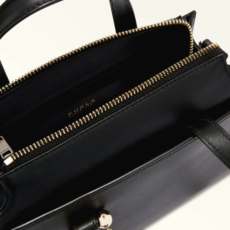 Crossbodies Nero Furla Nuvola Boston Bag S Women - Image 4