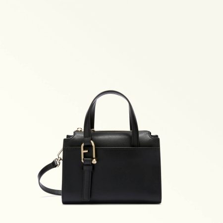 Crossbodies Nero Furla Nuvola Boston Bag S Women