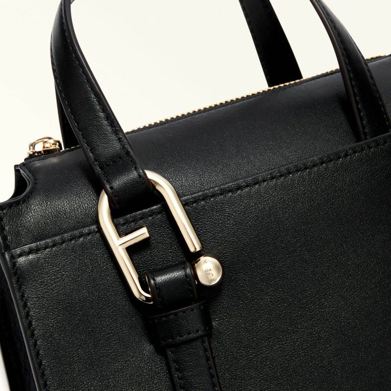 Crossbodies Nero Furla Nuvola Boston Bag S Women - Image 5