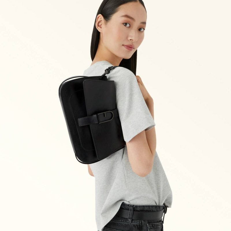 Crossbodies Nero Women Furla Flow Top Handle M - Image 2
