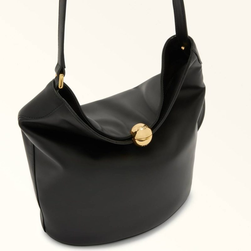 Crossbodies Women Furla Sfera Soft Bucket Bag S Nero - Image 5