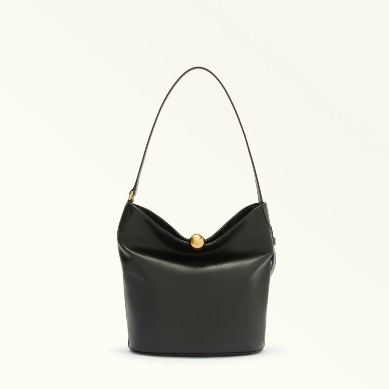 Crossbodies Women Furla Sfera Soft Bucket Bag S Nero
