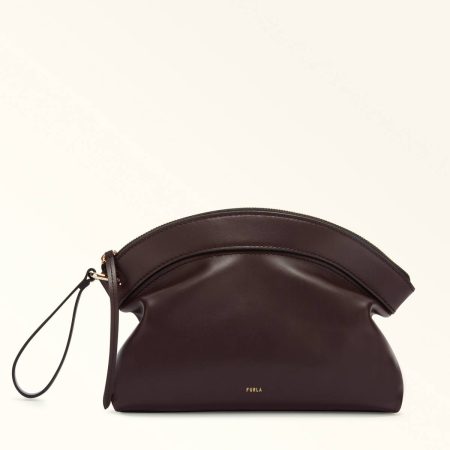 Dark Coffee Women Furla Erica Pouch Mini Bags And Pouches