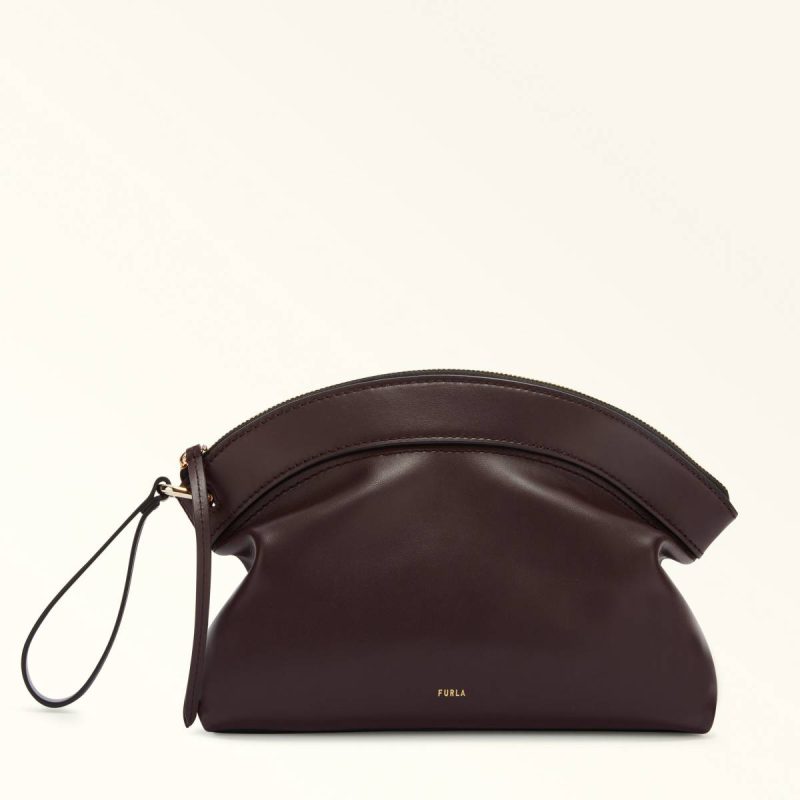 Dark Coffee Women Furla Erica Pouch Mini Bags And Pouches