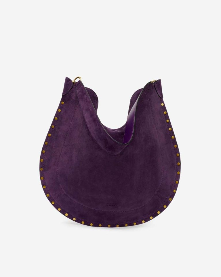 Dark Plum Shoulder Bags Isabel Marant Oskan Hobo Soft Bag Women - Image 2
