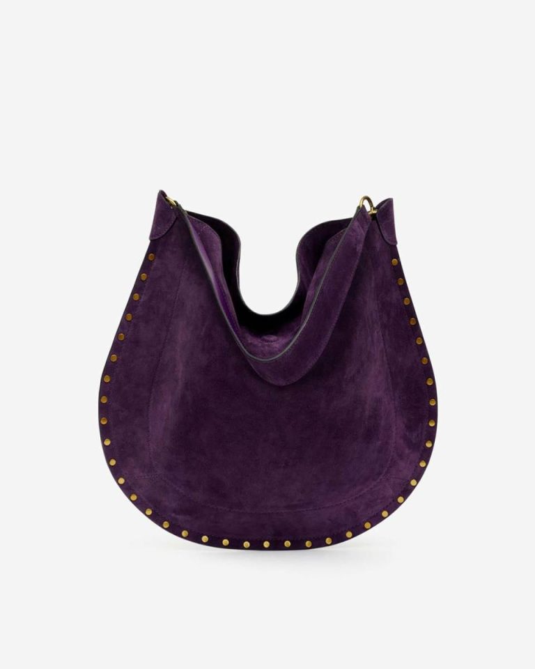 Dark Plum Shoulder Bags Isabel Marant Oskan Hobo Soft Bag Women - Image 4
