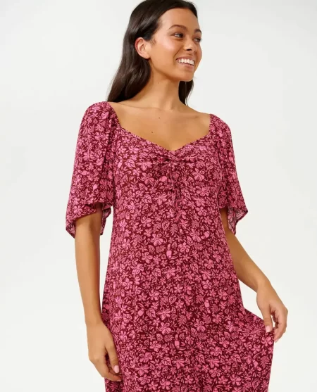 Dresses & Rompers Rip Curl Women Beach Party Short Sleeve Mini Dress