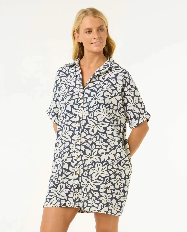 Dresses & Rompers Women Las Dalias Short Sleeve Shirt Dress Rip Curl - Image 2