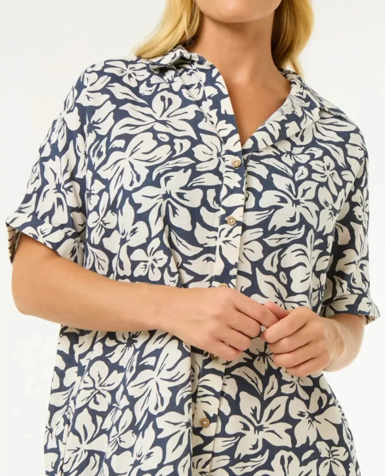 Dresses & Rompers Women Las Dalias Short Sleeve Shirt Dress Rip Curl - Image 5