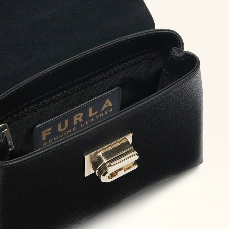 Furla 1927 Top Handle Mini Women Nero Crossbodies - Image 4