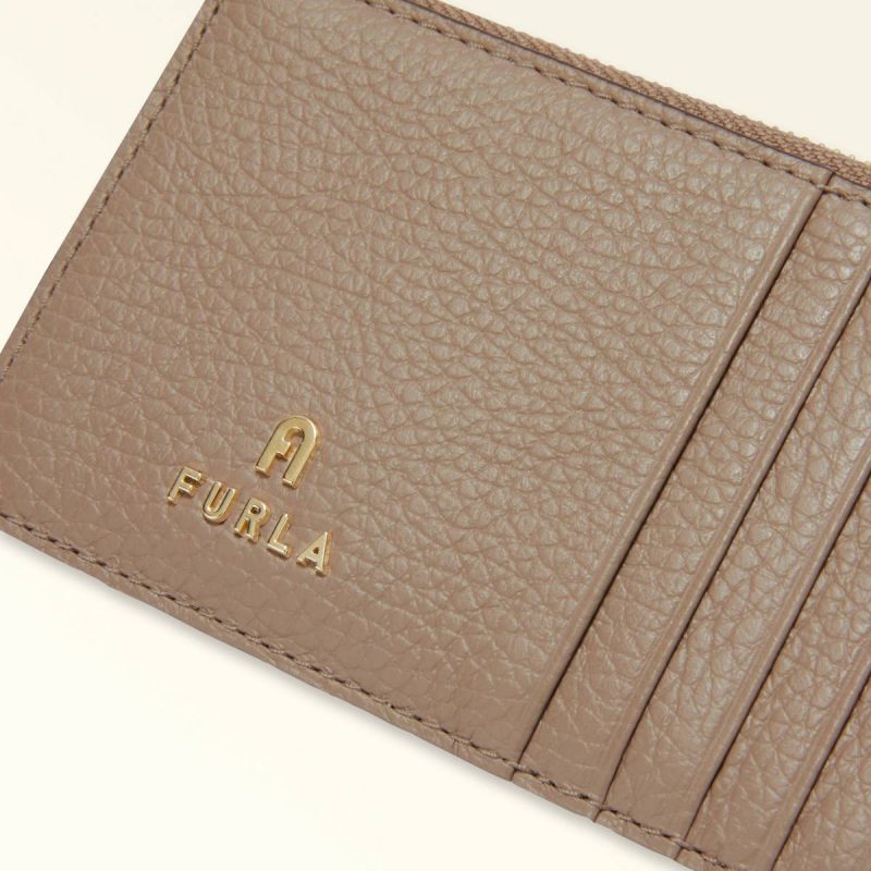Furla Camelia Card Case M Women Wallets Stucco Gray - Image 3