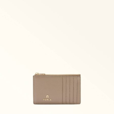 Furla Camelia Card Case M Women Wallets Stucco Gray