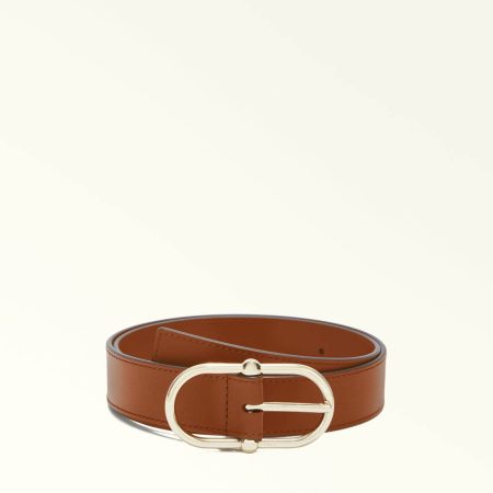 Furla Camelia Fixed Belt Women Cognac H Belts