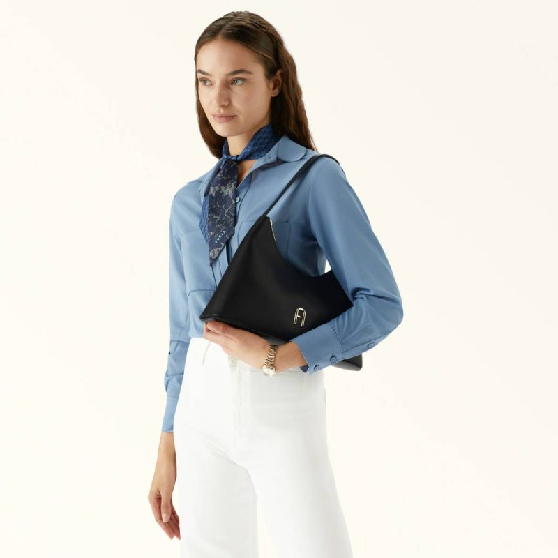 Furla Diamante Shoulder Bag S Women Shoulder Bags Nero - Image 2
