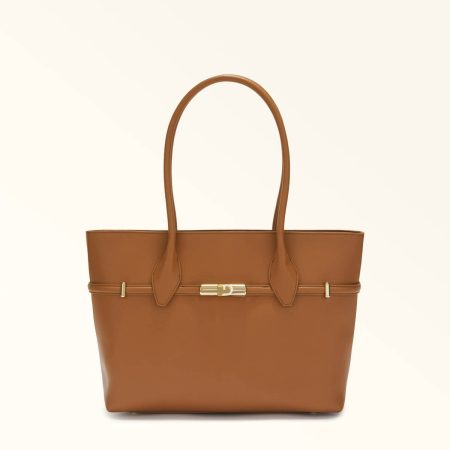 Furla Goccia Tote L Women Totes Brandy