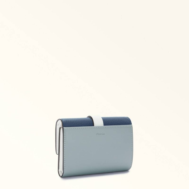 Furla Grazia Compact Wallet M Women Denim+Nuvola+Panna Wallets - Image 2