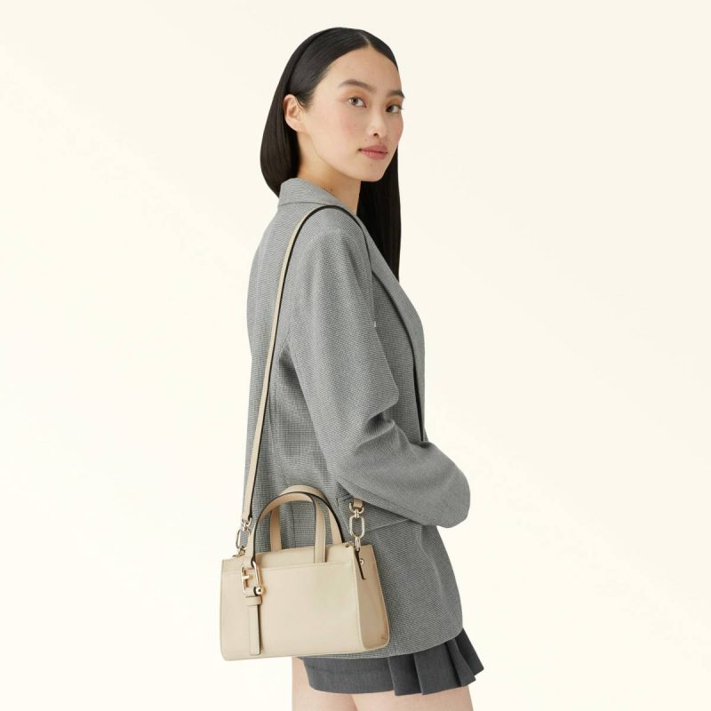 Furla Nuvola Boston Bag S Avena Crossbodies Women - Image 2