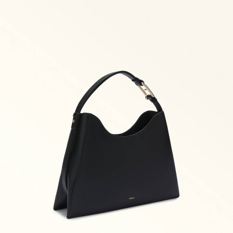 Furla Nuvola Shoulder Bag L Women Shoulder Bags Nero - Image 3
