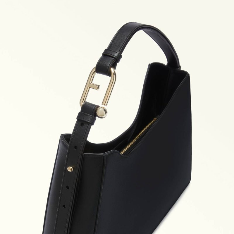 Furla Nuvola Shoulder Bag L Women Shoulder Bags Nero - Image 5