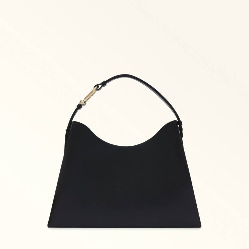 Furla Nuvola Shoulder Bag L Women Shoulder Bags Nero