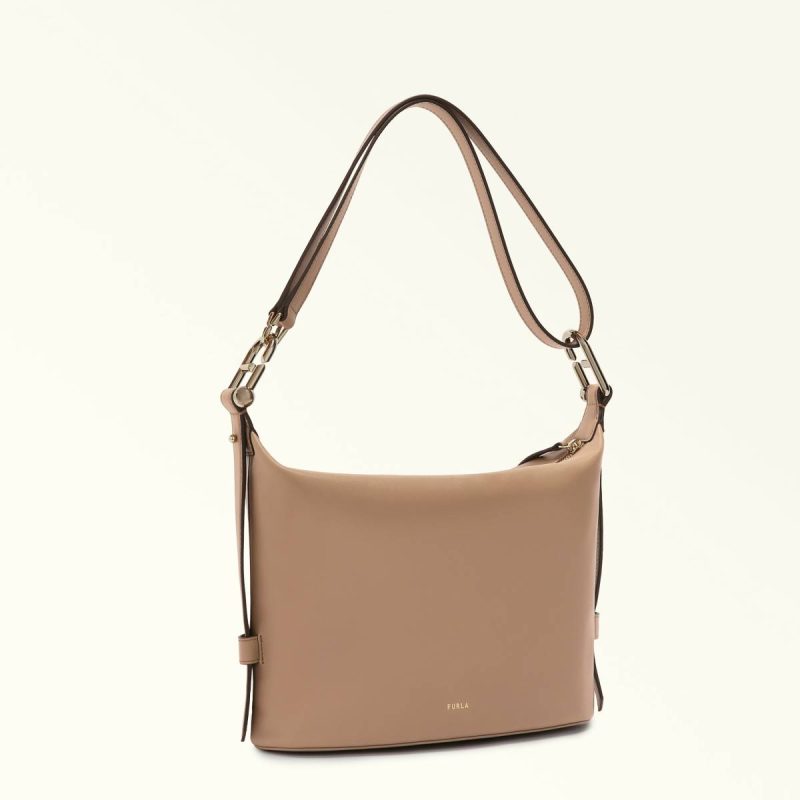 Furla Nuvola Shoulder Bag M Crossbodies Women Greige - Image 3