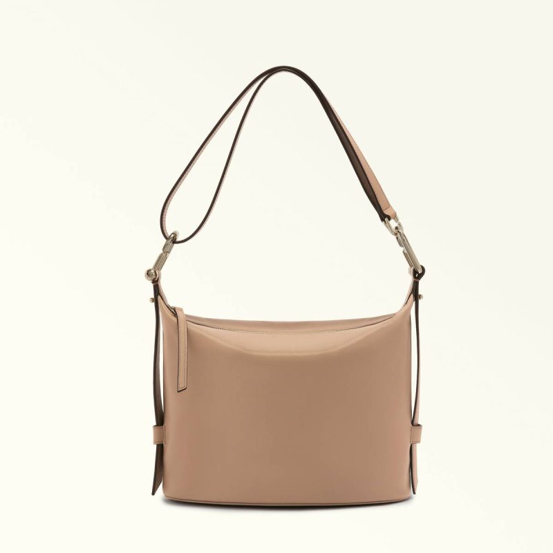 Furla Nuvola Shoulder Bag M Crossbodies Women Greige