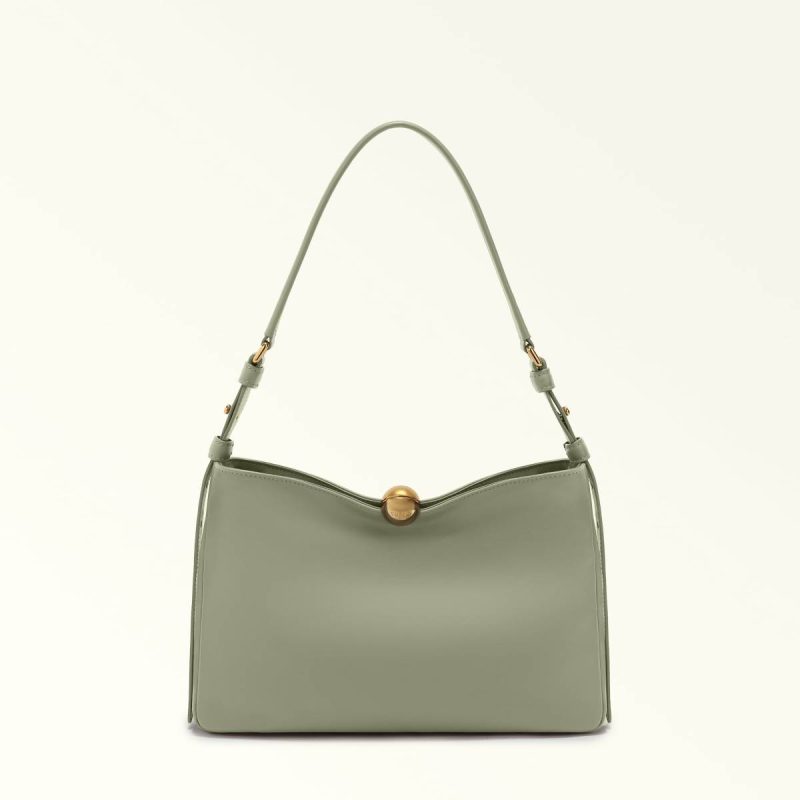 Furla Sfera Soft Shoulder Bag M Women Agave B Crossbodies
