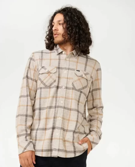 Grid Long Sleeve Shirt Mens Rip Curl Shirts & Flannels