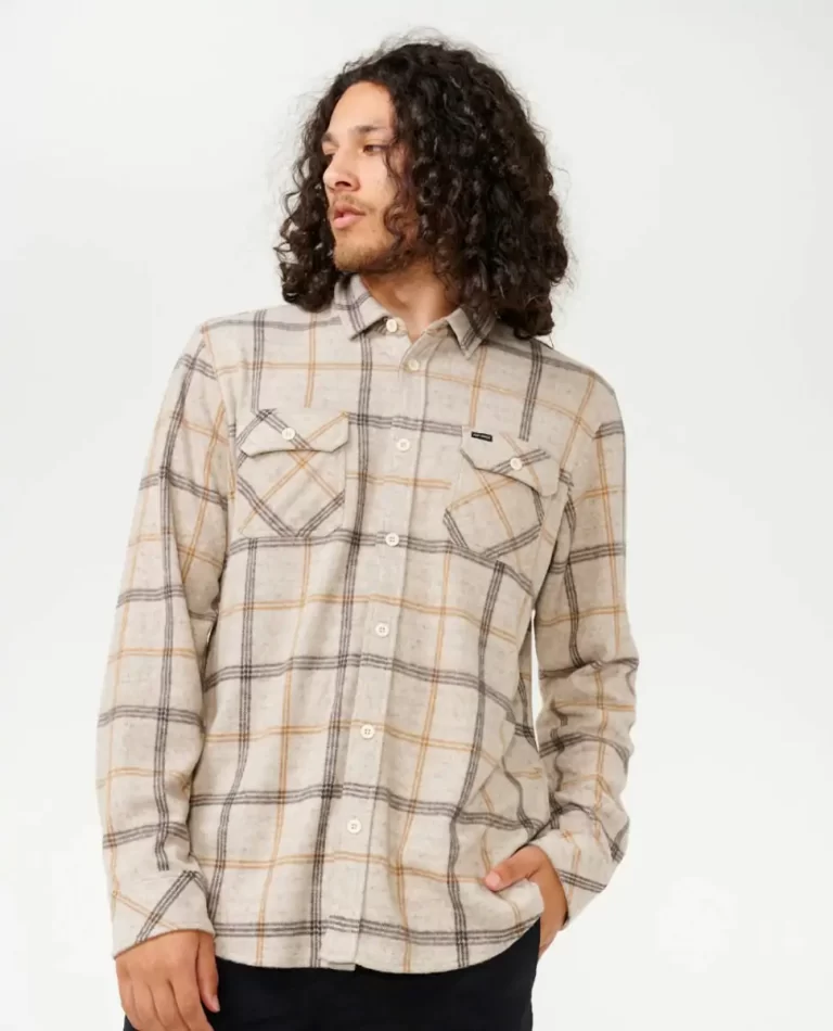 Grid Long Sleeve Shirt Mens Rip Curl Shirts & Flannels