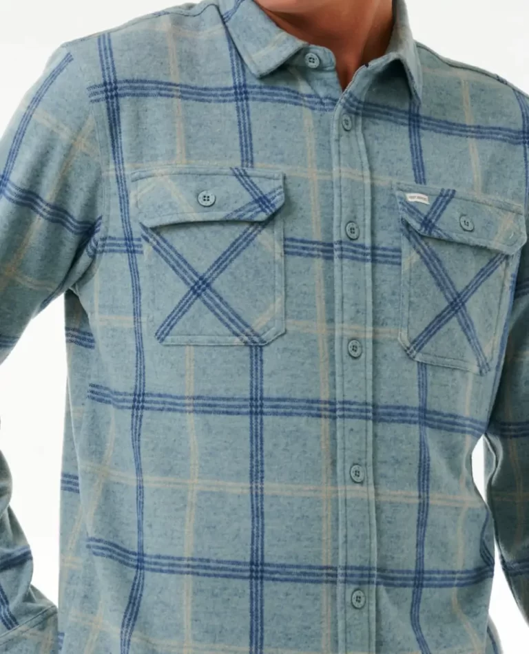 Grid Long Sleeve Shirt Rip Curl Shirts & Flannels Mens - Image 5