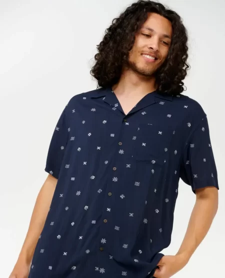 Hoffman Micro Short Sleeve Shirt Rip Curl Shirts & Flannels Mens
