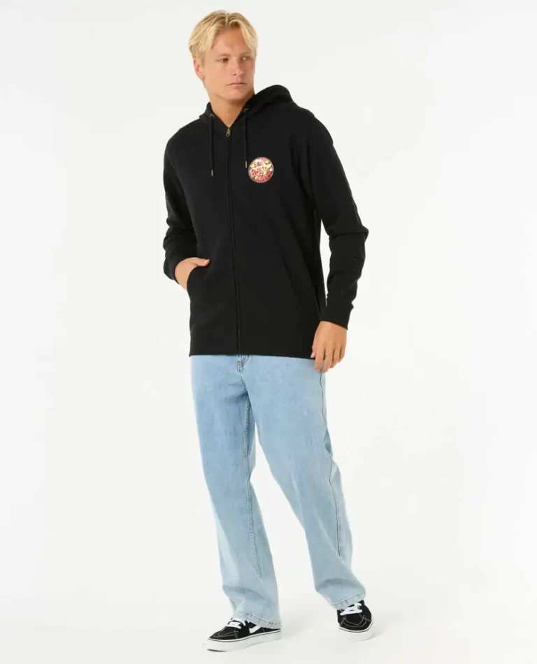 Hoodies & Fleece Mens Rip Curl Wettie Passage Icon Zip Through - Image 4