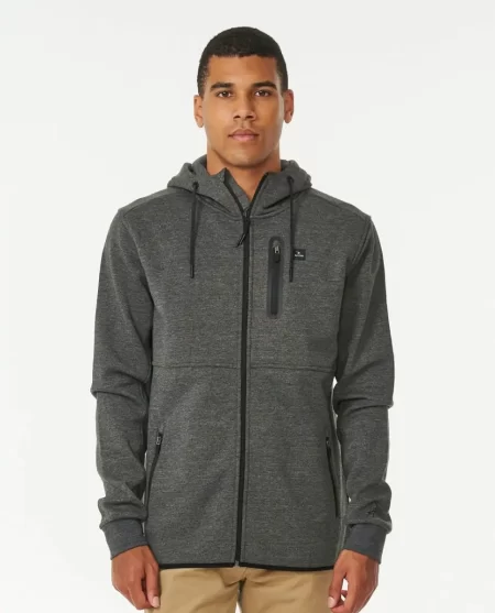 Hoodies & Fleece Series Fleece In Charcoal Marle Departed Anti Rip Curl Mens