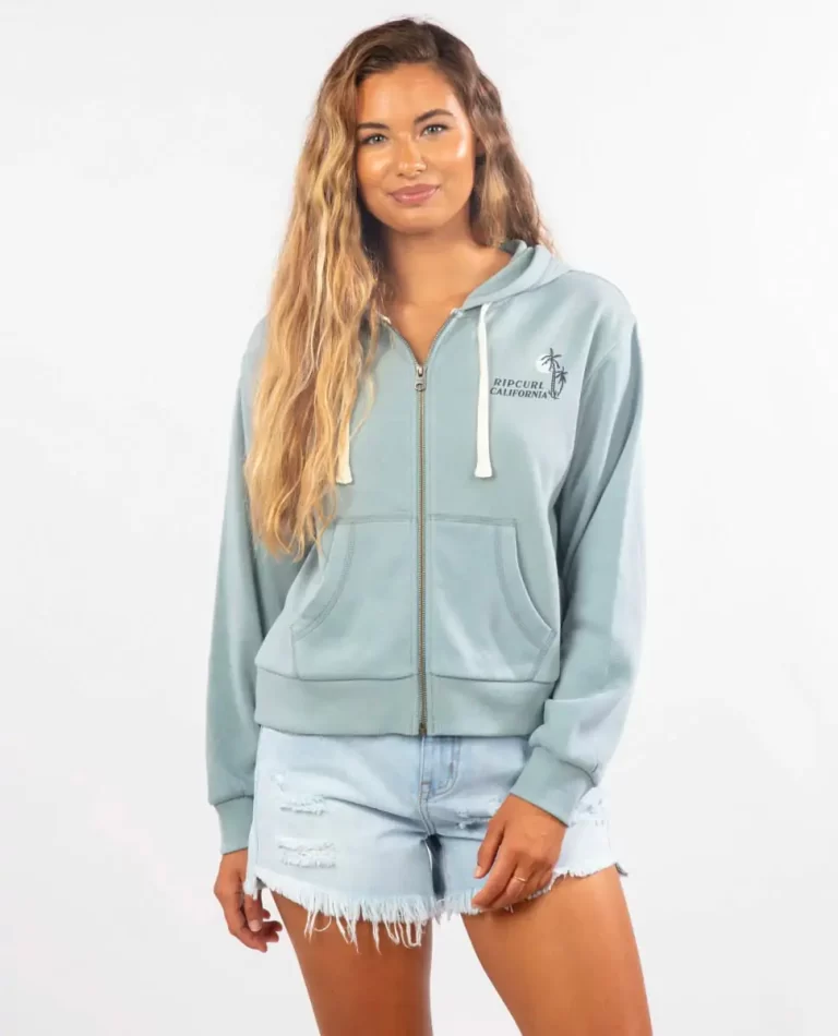Hoodies & Fleece Women Rip Curl Diamond Bay Desto Zip Through Fleece Hood