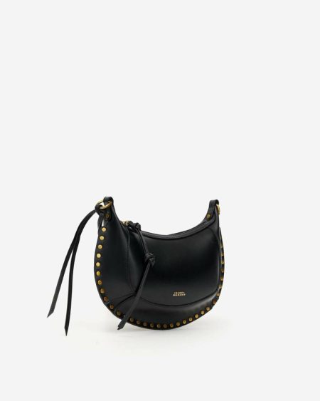 Isabel Marant Black And Gold Crossbody Bags Women Oskan Moon Bag