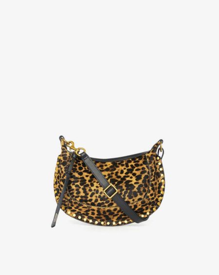 Isabel Marant Oskan Moon Bag Leopard Crossbody Bags Women