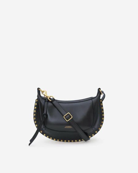 Isabel Marant Women Oskan Moon Bag Black Crossbody Bags