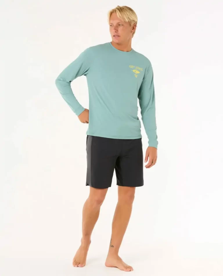 Jackets Vests & Bottoms Mens Icons Surflite Uv Long Sleeve Rash Guard Rip Curl - Image 4