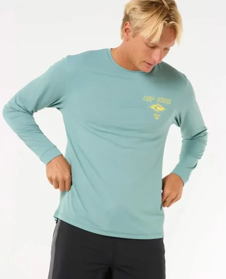 Jackets Vests & Bottoms Mens Icons Surflite Uv Long Sleeve Rash Guard Rip Curl