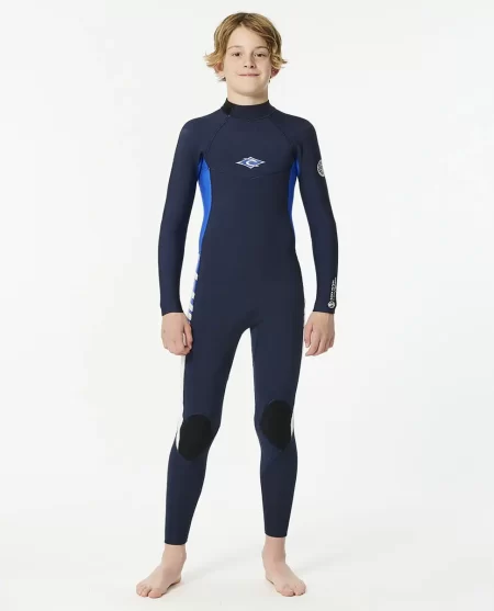 Kids Junior Dawn Patrol Back Zip 3/2Fullsuit Wetsuit Rip Curl Steamers